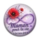 Cabochon Résine - maman pour la vie je t'aime fort couleur violet
