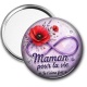 Miroir de poche - maman pour la vie je t'aime fort couleur violet