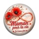 Cabochon Résine - maman pour la vie je t'aime fort 