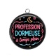 Pendentif Cabochon Argent - profession dormeuse à temps plein