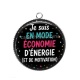 Pendentif Cabochon Argent - je suis en mode économie d'énergie et de motivation