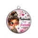 Pendentif Cabochon Argent - mademoiselle est attachiante