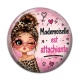 Cabochon Résine - mademoiselle est attachiante