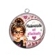 Pendentif Cabochon Argent - mademoiselle est attachiante