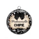Pendentif Cabochon Argent - mademoiselle chipie
