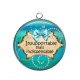 Pendentif Cabochon Argent - insupportable mais indispensable