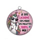 Pendentif Cabochon Argent - je suis licorne 