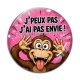 Cabochon Verre - j'peux pas j'ai pas envie