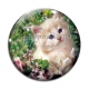 Cabochon Verre - chaton fleur