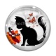 Cabochon Verre - chat