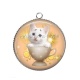 Pendentif Cabochon Argent - chaton