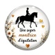 Cabochon Verre - une super monitrice d'équitation
