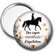 Miroir de poche - une super monitrice d'équitation