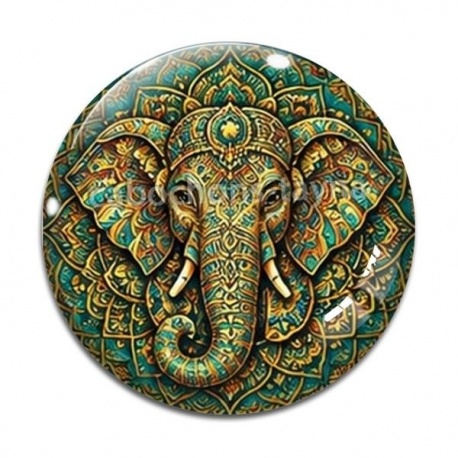 Cabochon Verre - éléphant