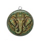 Pendentif Cabochon Argent - éléphant