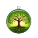 Pendentif Cabochon Argent - arbre de vie