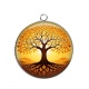 Pendentif Cabochon Argent - arbre de vie
