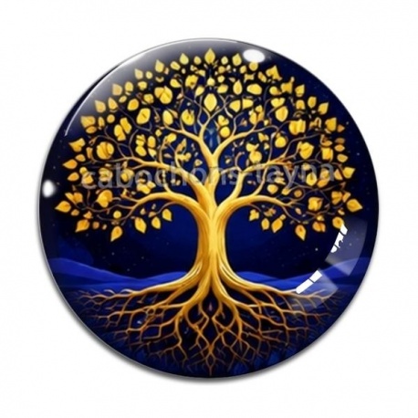 Cabochon Verre - arbre de vie