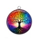 Pendentif Cabochon Argent - arbre de vie