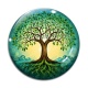 Cabochon Verre - arbre de vie