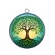Pendentif Cabochon Argent - arbre de vie