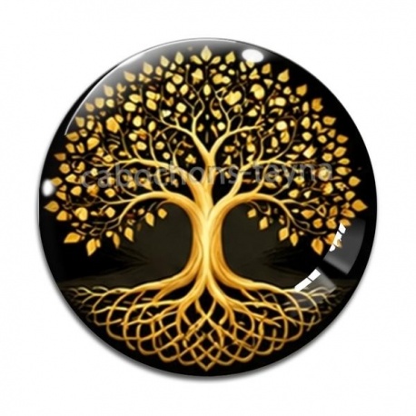 Cabochon Verre - arbre de vie