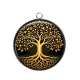 Pendentif Cabochon Argent - arbre de vie