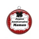 Pendentif Cabochon Argent - joyeux anniversaire maman