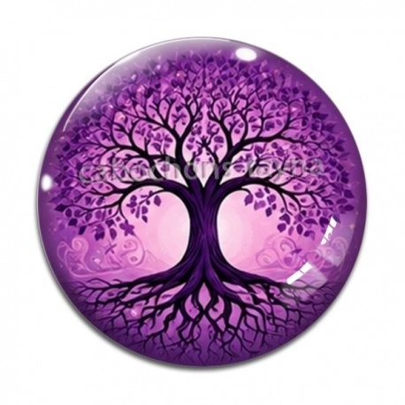 Cabochon Verre - arbre de vie