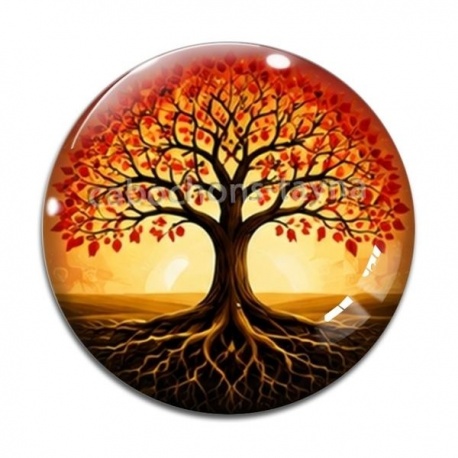 Cabochon Verre - arbre de vie