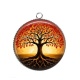 Pendentif Cabochon Argent - arbre de vie