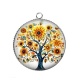 Pendentif Cabochon Argent - arbre de vie