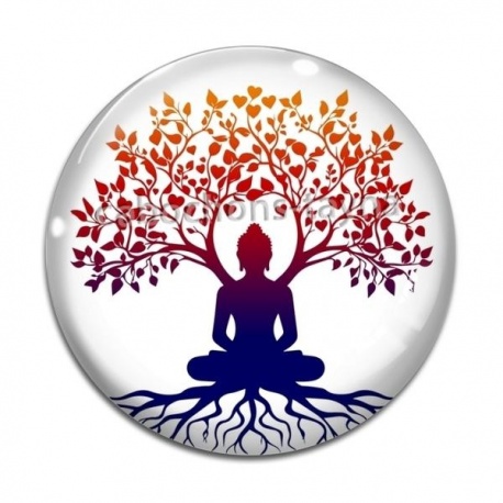 Cabochon Verre - arbre de vie