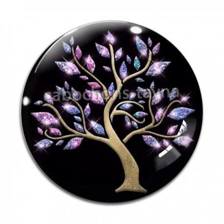 Cabochon Verre - arbre de vie