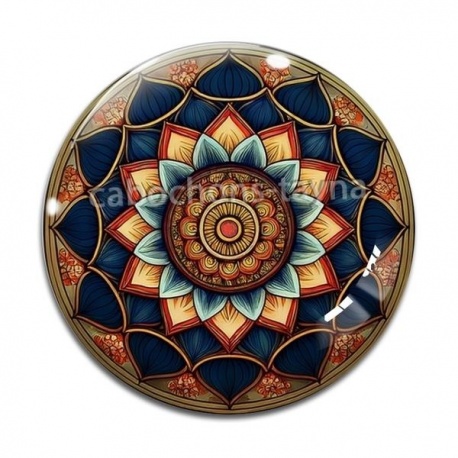 Cabochon Verre - mandala