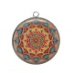 Pendentif Cabochon Argent - mandala