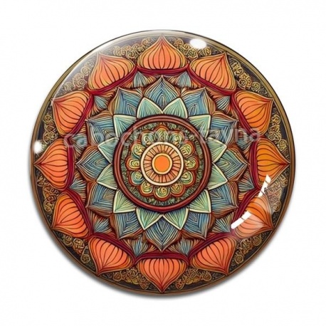Cabochon Verre - mandala
