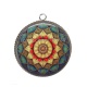 Pendentif Cabochon Argent - mandala