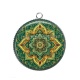 Pendentif Cabochon Argent - mandala