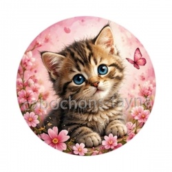 chaton fleur