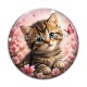 Cabochon Verre - chaton fleur