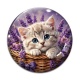 Cabochon Verre - chaton lavande