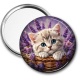 Miroir de poche - chaton lavande