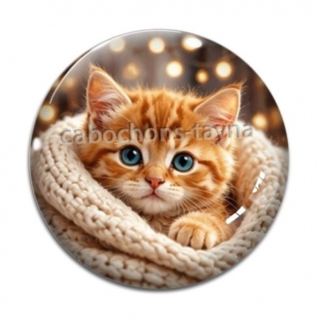 Cabochon Verre - chaton tricot