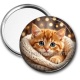 Miroir de poche - chaton tricot
