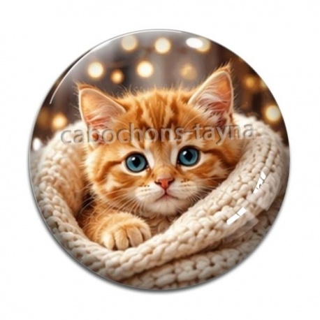 Cabochon Verre - chaton tricot