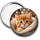 Miroir de poche - chaton tricot