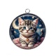Pendentif Cabochon Argent - chaton lune