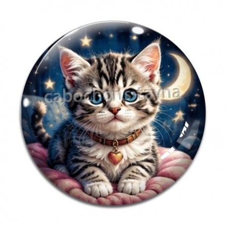 Cabochon Verre - chaton lune