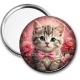 Miroir de poche - chaton rose